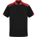 Samurai 160 g/m2 unisex antibakteriaalne lühikeste varrukatega polosärk, Must / Punane