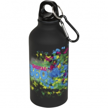 Logotrade mainoslahjat kuva: Oregon-juomapullo, matta, karabiinikoukku, 400 ml
