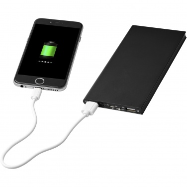 Logo trade mainoslahja ja liikelahja tuotekuva: 8 000 mAh:n alumiininen Plate -varavirtalähde