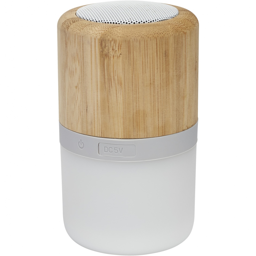 Logotrade mainostuotet kuva: Aurea Bluetooth® -kaiutin valolla, bambua 