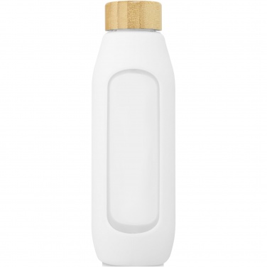 Logo trade mainoslahja kuva: Tidan 600 ml:n borosilikaattilasipullo silikonisuojalla