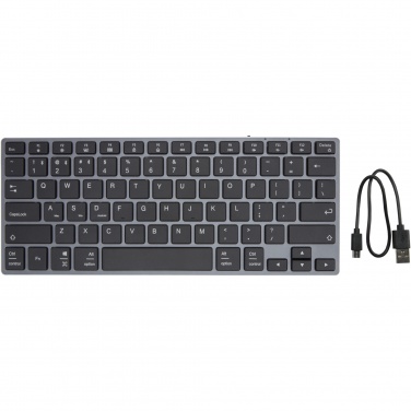 Logotrade mainoslahja tuotekuva: Hybrid Bluetooth-tehonäppäimistö – QWERTY