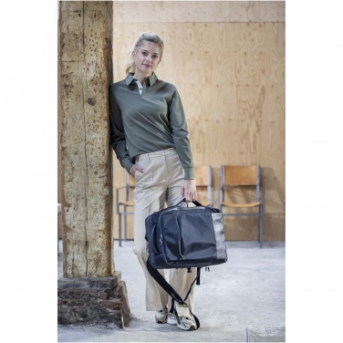Logotrade mainoslahja tuotekuva: Expedition Pro 17 tuuman GRS-kierrätetystä materiaalista valmistettu laajennettava reppu kannettavalle, 35 l