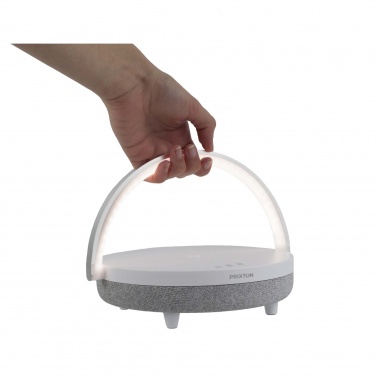 Logo trade liikelahjat mainoslahjat kuva: Prixton 10 W:n 4-in-1-Bluetooth®-kaiutin LED-valolla ja langattomalla latausalustalla