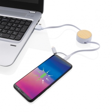 Logotrade mainostuote tuotekuva: RCS Ontario 6-in-1 sisäänvetäytyvä kaapeli