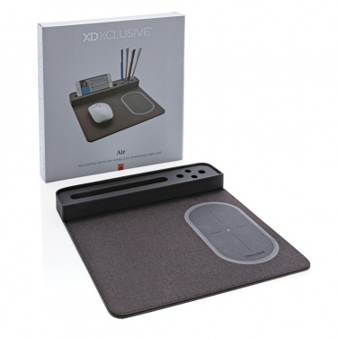 Logotrade liikelahja tuotekuva: Air-hiirimatto, jossa 5 W:n langaton lataus ja USB