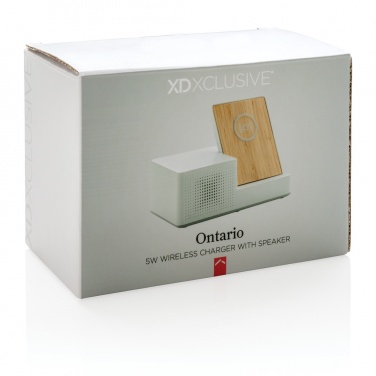 Logotrade mainostuotet kuva: Langaton 5W Ontario-laturi kaiuttimella