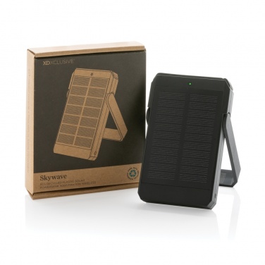 Logo trade mainoslahja ja liikelahja tuotekuva: Skywave RCS 5000mAh 10W aurinkovirtapankki RCS muovista