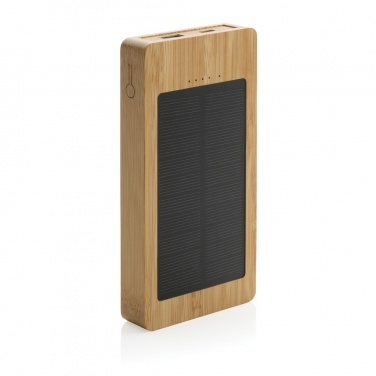 Logo trade mainoslahjat tuotekuva: Sunwick 10.000 mAh bambuinen aurinkovoimapankki