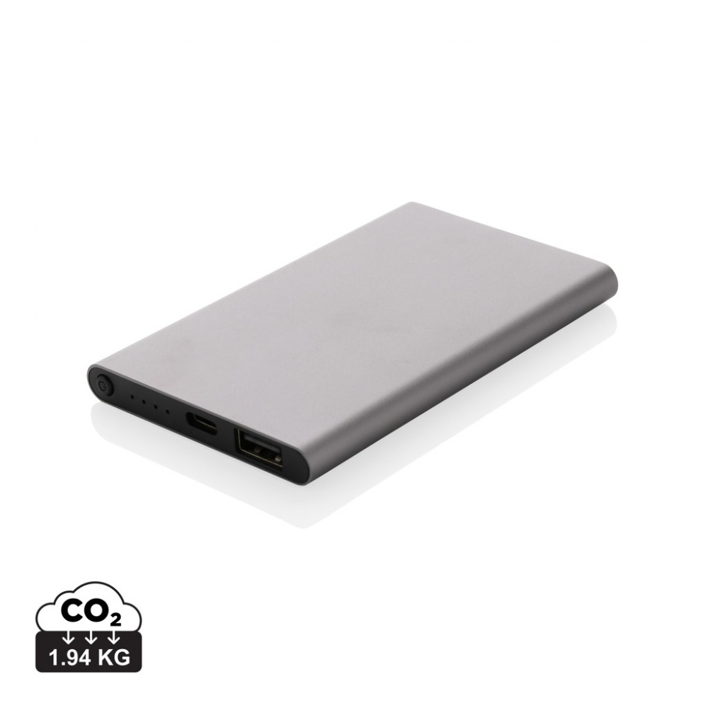 Logotrade mainoslahjat kuva: 4000mAh virtapankki USB-C:llä RCS muovista/alumiinista