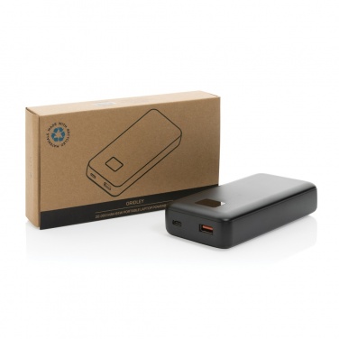 Logotrade liikelahja tuotekuva: Gridley 20000mAh 65W tietokonevirtapankki RCS muovista
