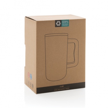 Logo trade mainoslahjat tuotekuva: Cube RCS -sertifioitu muki kierrätetystä teräksestä 800ml