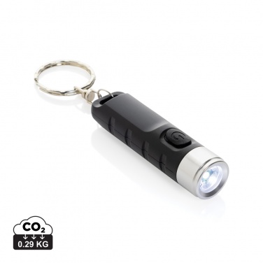 Logo trade mainoslahja kuva: Globix RCS USB-ladattava avaimenperä taskulamppu