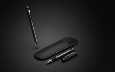 Logo trade mainoslahja ja liikelahja tuotekuva: Swiss Peak deluxe kynäsetti PU-kotelossa