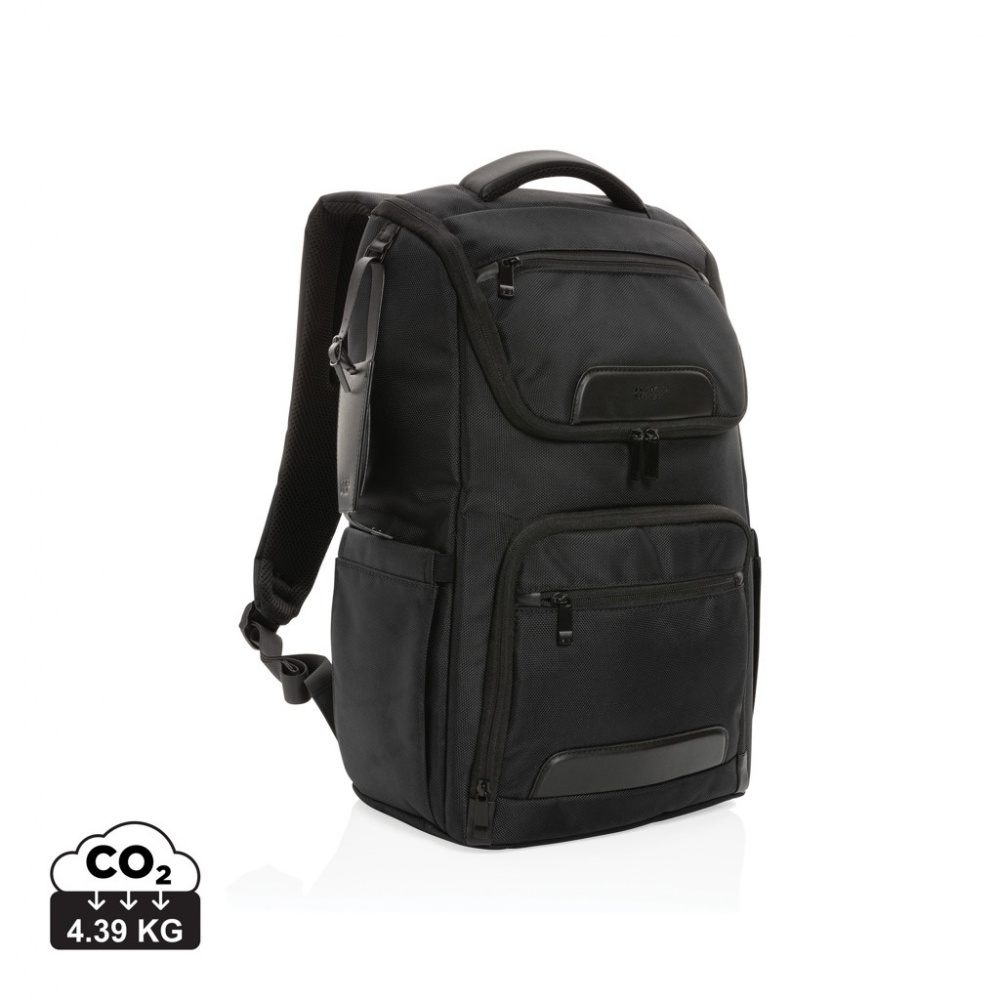 Logo trade mainoslahja kuva: Swiss Peak AWARE™ RPET Voyager 15.6" reppu kannettavalle