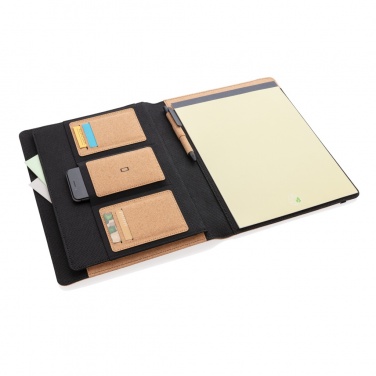Logo trade mainoslahjat ja liikelahjat kuva: Deluxe korkki portfolio A4 kynällä