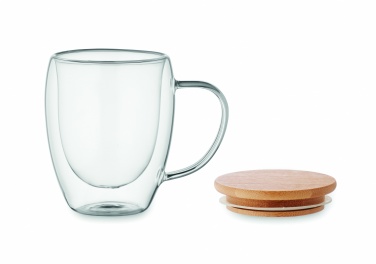 Logo trade liikelahja mainoslahja tuotekuva: Kaksiseinäinen lasimuki