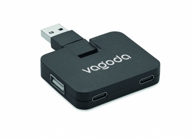 Logotrade mainoslahja ja liikelahja kuva: 4-porttinen USB-keskitin