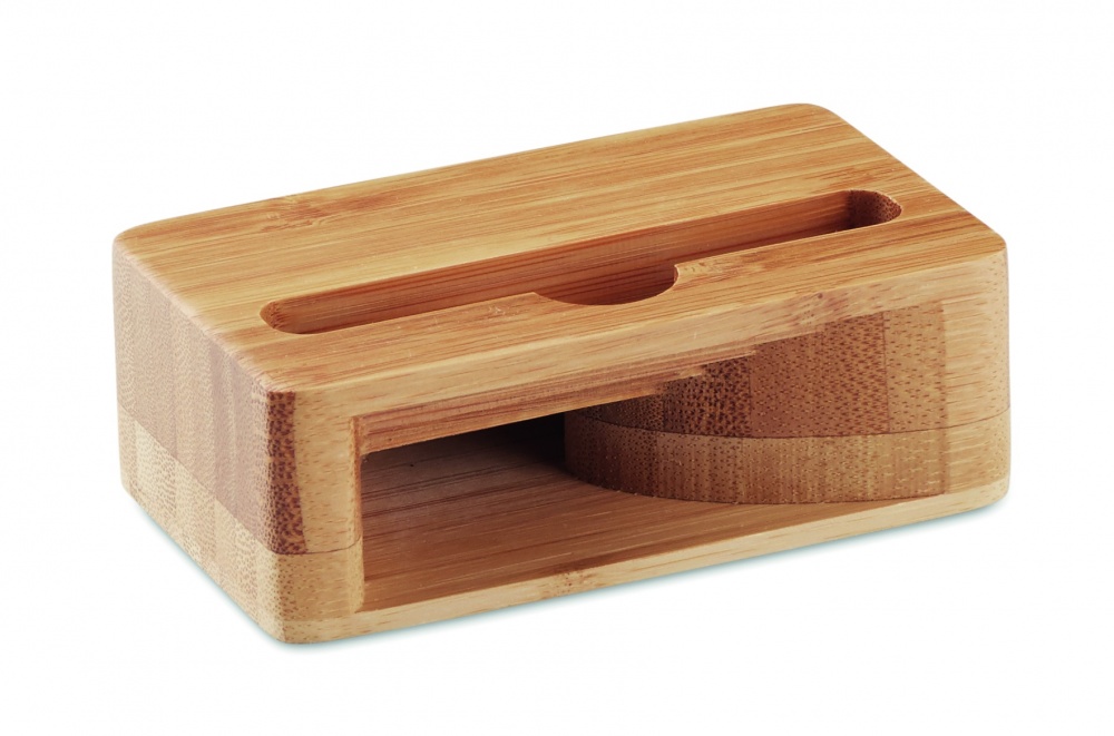 Logo trade liikelahjat mainoslahjat kuva: Bambu puhelinjalusta CARACOL