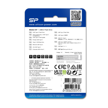 Logotrade liikelahjat mainoslahjat tuotekuva: PENDRIVE SILICON POWER MOBILE - C07 3.2 32GB