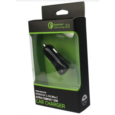 Logo trade liikelahjat tuotekuva: Autolaturi (Qualcomm Quick Charge 3.0)