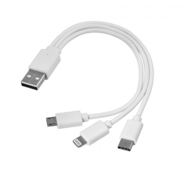 Logo trade mainostuote kuva: 3 in 1 USB-kaapeli tyyppi c + micro USB + lightning