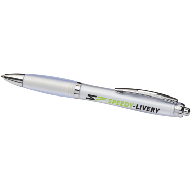Logo trade liikelahjat mainoslahjat kuva: Curvy ballpoint pen with frosted barrel and grip
