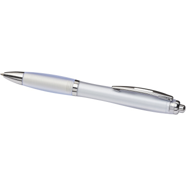 Logo trade mainoslahja kuva: Curvy ballpoint pen with frosted barrel and grip