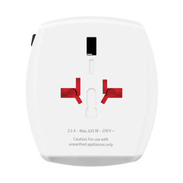 Logo trade mainoslahjat ja liikelahjat kuva: SKROSS World Travel MUV 2-napainen USB A ja C adapteri