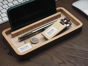 Logo trade liikelahja kuva: Puinen työpöydän järjestäjä 1818292