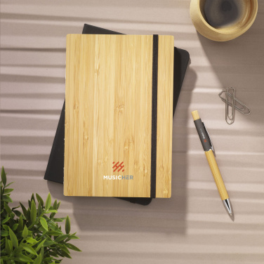 Logotrade liikelahja tuotekuva: Bamboo Journal Naked Spine Paper Notebook A5