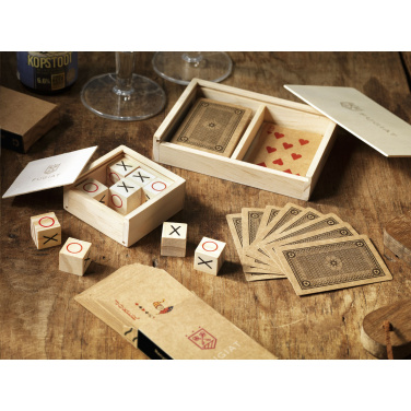 Logo trade liikelahja mainoslahja tuotekuva: Tic Tac Toe Peli Bamboo