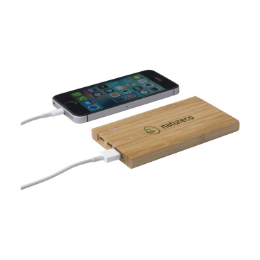 Logotrade mainoslahjat ja liikelahjat tuotekuva: Bamboo 4000 Powerbank ulkoinen laturi