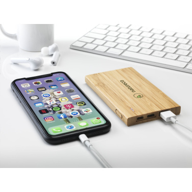 Logotrade liikelahjat mainoslahjat tuotekuva: Bamboo 4000 Powerbank ulkoinen laturi
