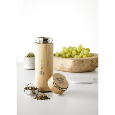 Logo trade mainoslahjat ja liikelahjat kuva: Nikko 330 ml bambu termopullo/termokuppi