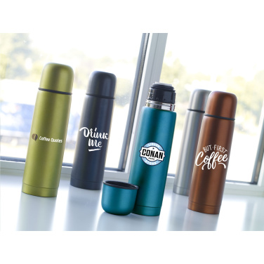 Logo trade mainoslahjat tuotekuva: Frosted Bottle RCS Recycled Steel 500 ml lämpöpullo