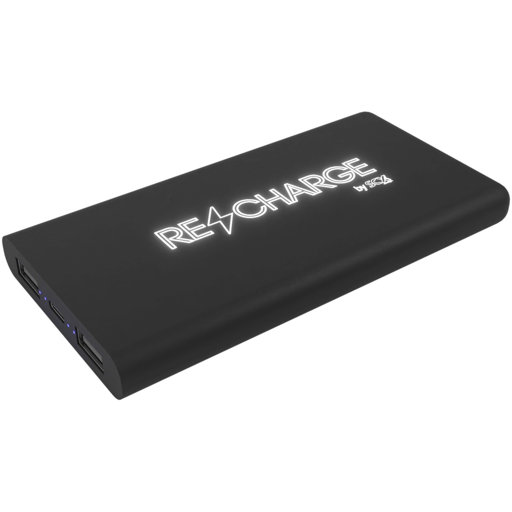 Logo trade mainoslahja kuva: SCX.design P40 10 000 mAh:n valaistuva langaton varavirtalähde