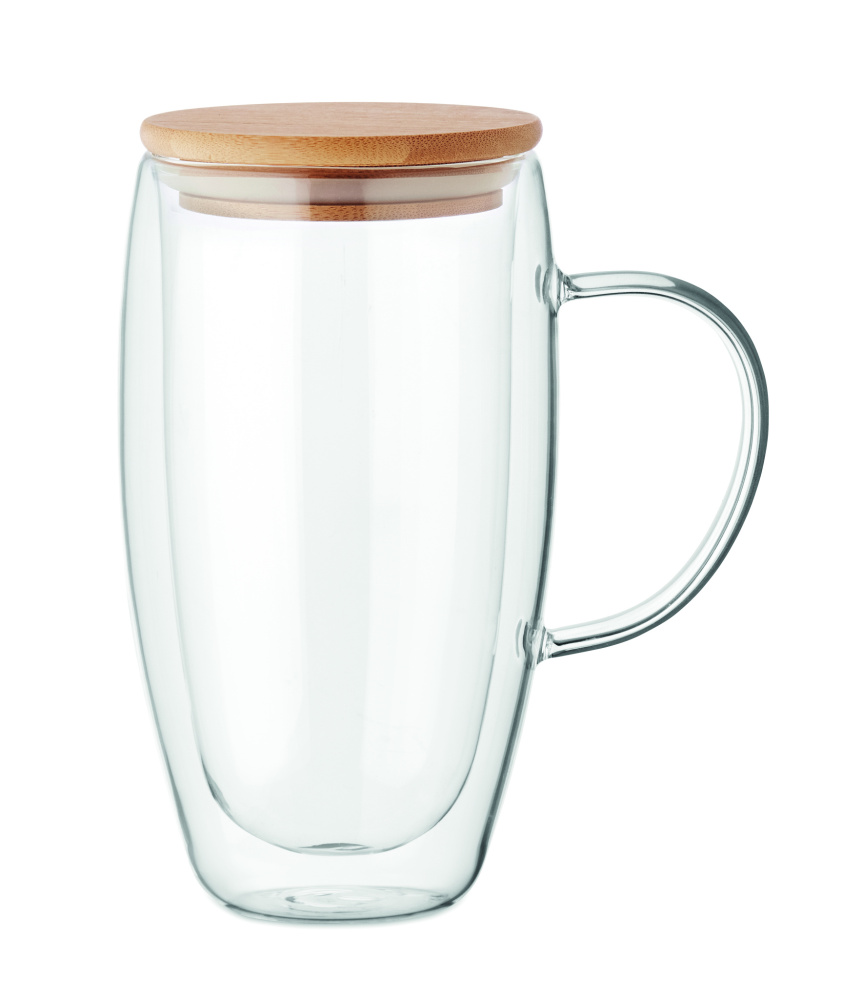 Logo trade mainoslahjat tuotekuva: Kaksiseinäinen lasimuki 450ml