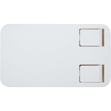 Logotrade liikelahjat kuva: Alfirk kierrätetystä muovista valmistettu kokoontaitettava pöytäpuhelinjalusta bambuyksityiskohdilla