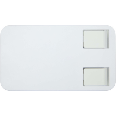 Logotrade mainostuotet kuva: Alhena kierrätetystä muovista valmistettu kokoontaitettava puhelinteline metallisella pöytäjalustalla