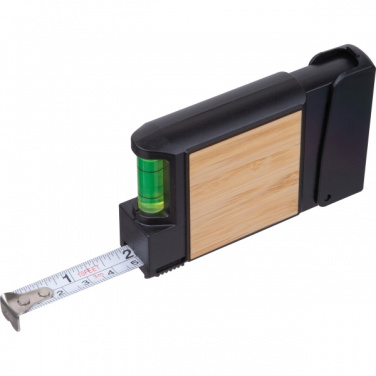 Logotrade liikelahja mainoslahja kuva: 3 metrin mittanauha ja vatupassi HALIFAX