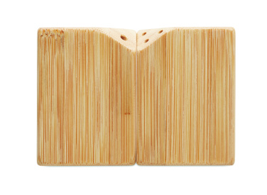 Logotrade liikelahjat mainoslahjat tuotekuva: Bambu suola & pippurisetti