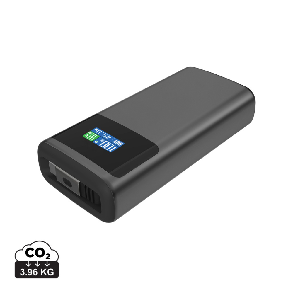 Logo trade liikelahjat tuotekuva: Quantum RCS PD45W nopea 10 000 mAh -varavirtalähde näytöllä