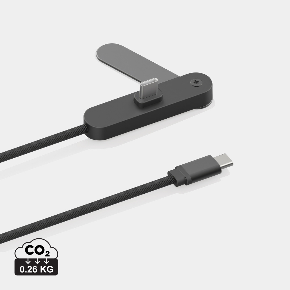Logotrade mainostuote tuotekuva: Aluvia RCS 65 W PD-kaapeli säädettävällä puhelintelineellä