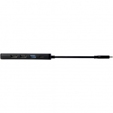 Logotrade firminės dovanos nuotrauka: Loop RCS perdirbto plastiko daugialypės terpės adapteris USB 2.0-3.0 su HDMI prievadu