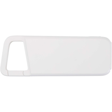 Logotrade verslo dovanos nuotrauka: „Alkes“ 5000 mAh 12 W perdirbto plastiko vandeniui atspari išorinė baterija su karabinu