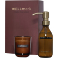 „Wellmark Discovery“ 250 ml muilo dozatoriaus ir 150 g kvapiųjų žvakių rinkinys, Kaštoninė
