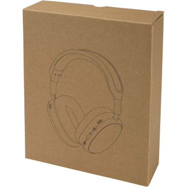 Logotrade firminės dovanos nuotrauka: „Alzir“ perdirbto plastiko belaidės „Bluetooth®“ ausinės, dedamos ant ausies