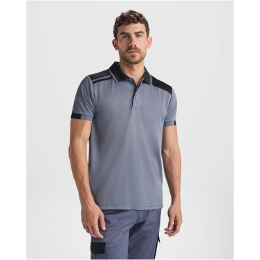 Logotrade reklaminės dovanos nuotrauka: „Samurai“ 160 g/m2 unisex antibakteriniai trumpomis rankovėmis polo marškinėliai
