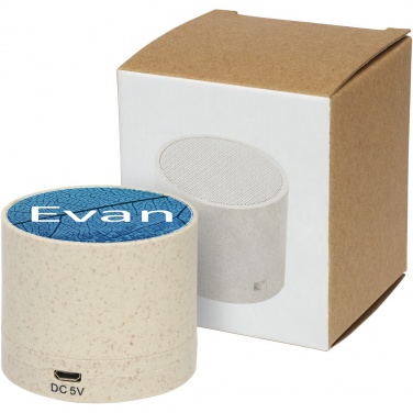 Logotrade ziemassvētku dāvanas foto: Kikai kviešu salmu Bluetooth® skaļrunis